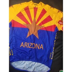 Canari Arizona State Flag Mens Biking Cycling Jersey Shirt 1/2 Zip Activewear